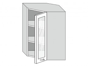 19.60.3у Шкаф настенный (h=913) угловой на 600мм со стекл. дверцей в Кунгуре - kungur.magazin-mebel74.ru | фото