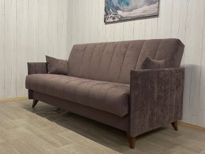 Диван Престиж-3 НПБ, велюр Sensey Dusty plum в Кунгуре - kungur.magazin-mebel74.ru | фото