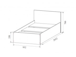 Кровать одинарная (Без матраца 0,9*2,0) в Кунгуре - kungur.magazin-mebel74.ru | фото