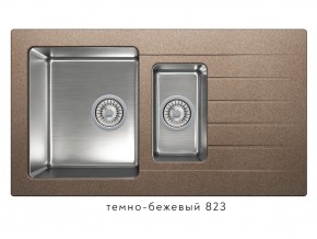 Мойка комбинированная Tolero twist TTS-890 Темно-бежевый 823 в Кунгуре - kungur.magazin-mebel74.ru | фото