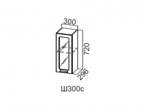 Ш300с/720 Шкаф навесной 300/720 (со стеклом) в Кунгуре - kungur.magazin-mebel74.ru | фото