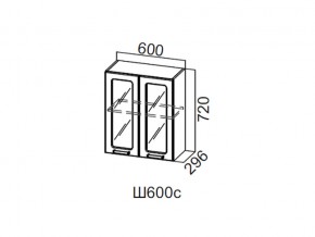 Ш600с/720 Шкаф навесной 600/720 (со стеклом) в Кунгуре - kungur.magazin-mebel74.ru | фото