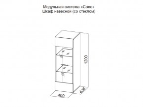 Шкаф навесной (со стеклом) в Кунгуре - kungur.magazin-mebel74.ru | фото